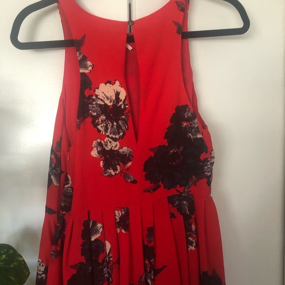 Free People Cherry Red Floral Dress - Picture 4 of 5